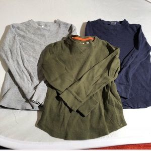 Gymboree and Jumping Beans waffle knit thermal tops sizes 6 & 7